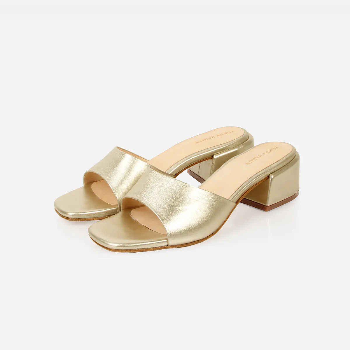 The Charlotte Heeled Sandal Champagne sold by Poppy Barley product image thumbnail 3