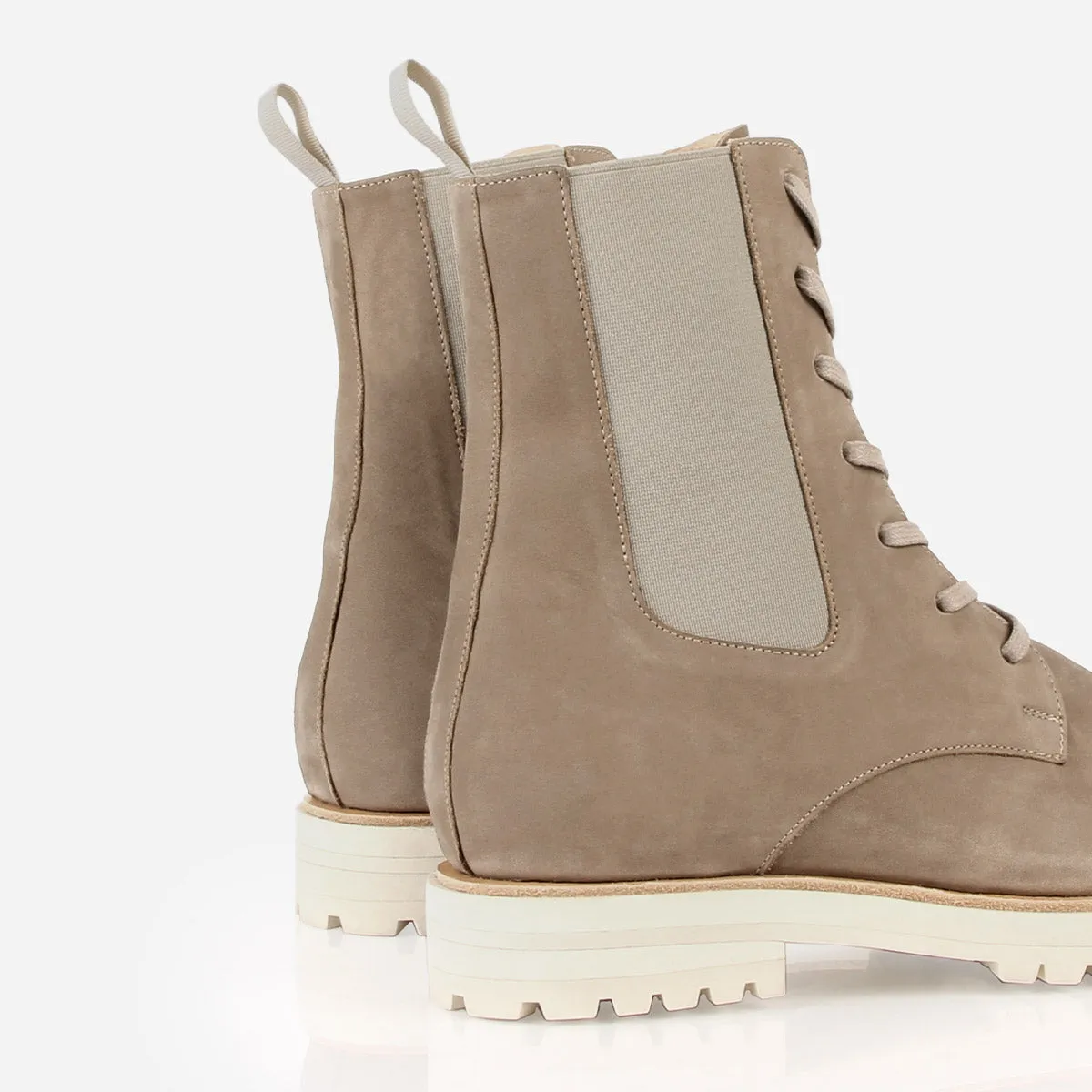 The Kit Combat Boot Taupe Water Resistant Nubuck sold by Poppy Barley product image thumbnail 5