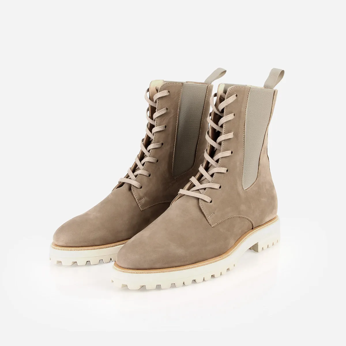 The Kit Combat Boot Taupe Water Resistant Nubuck sold by Poppy Barley product image thumbnail 3