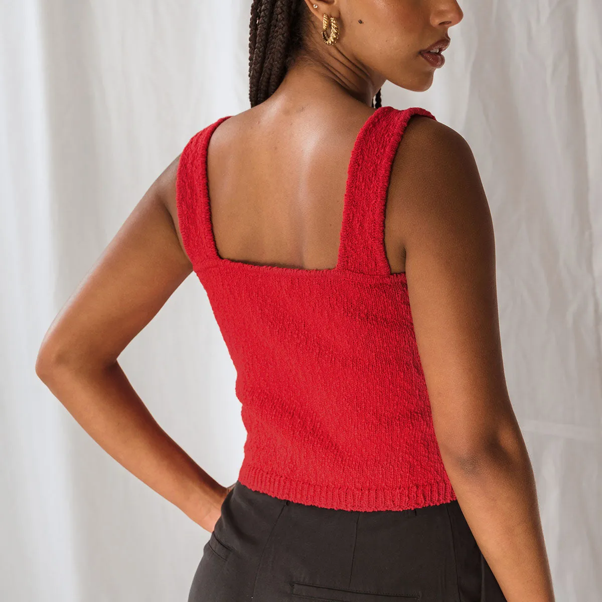 The Hamptons Tank Poppy Red sold by Poppy Barley product image thumbnail 2