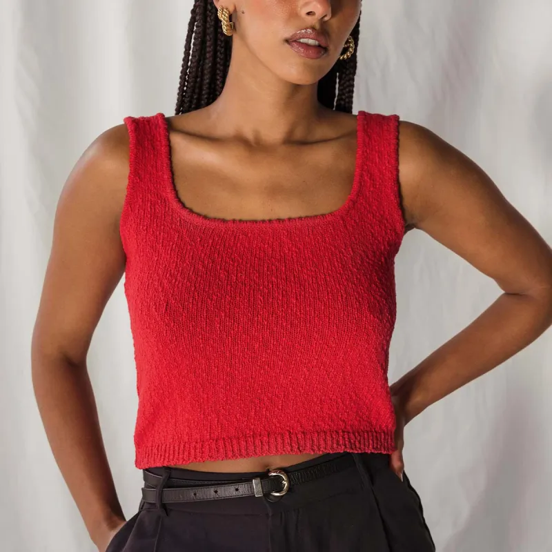 The Hamptons Tank Poppy Red sold by Poppy Barley
