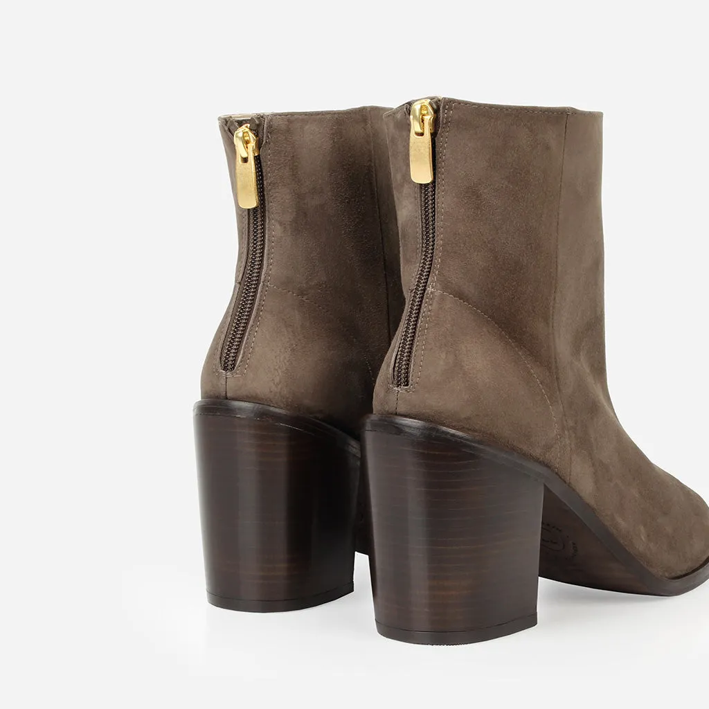 The High Street Ankle Boot Ash Brown Suede sold by Poppy Barley product image thumbnail 3