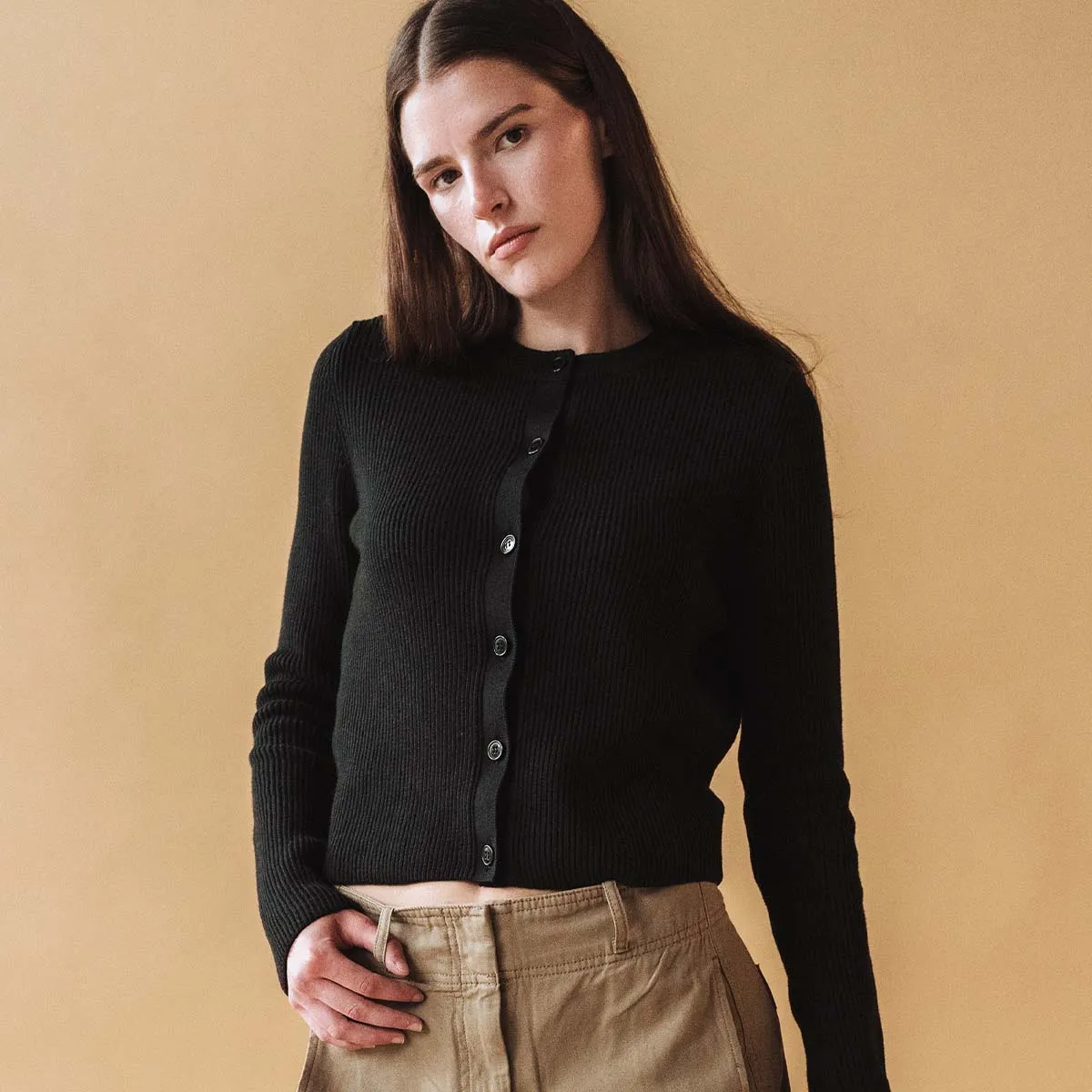 The Capsule Cardigan Black sold by Poppy Barley