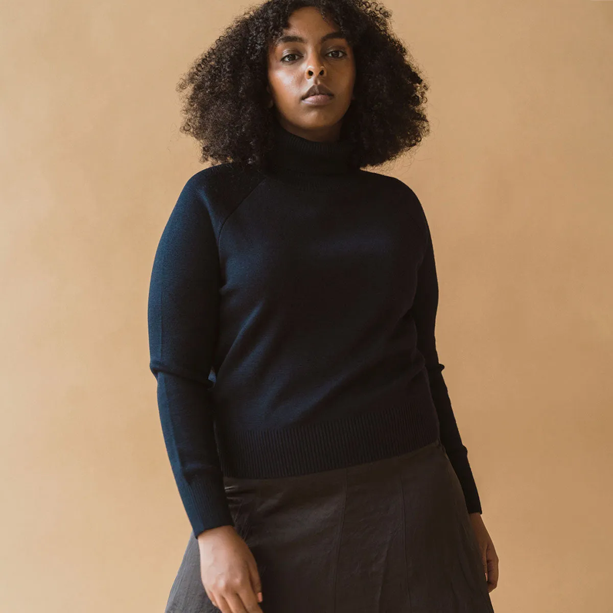The Go-To Turtleneck Midnight sold by Poppy Barley