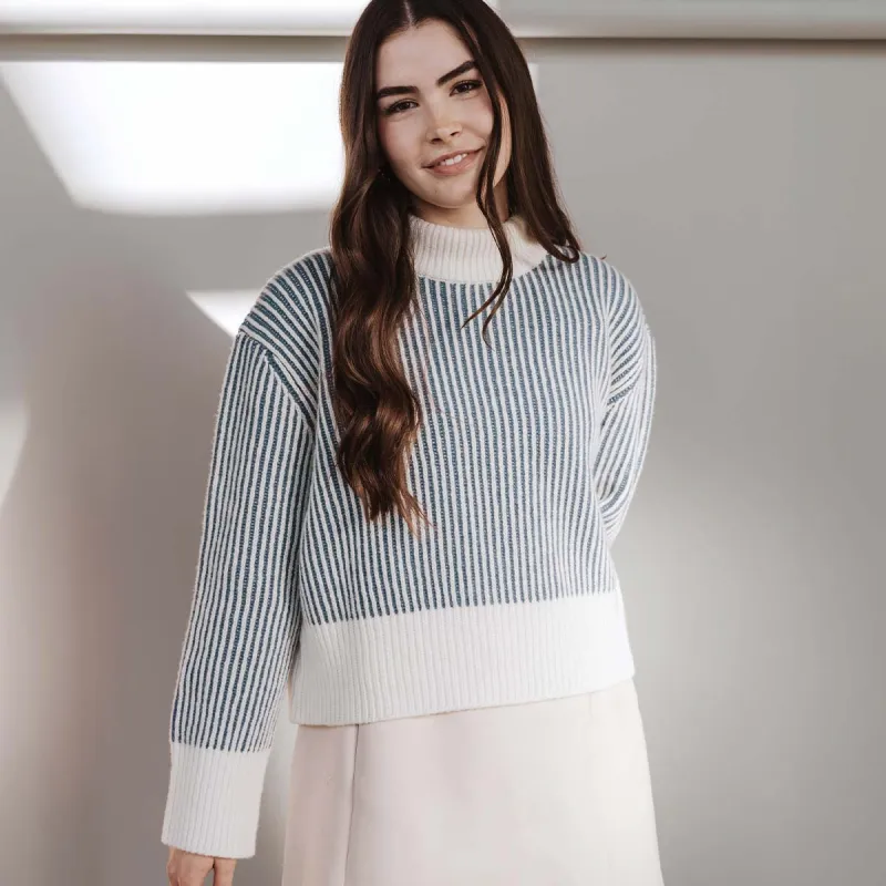 The Aspen Mockneck Coastal Two-Tone sold by Poppy Barley