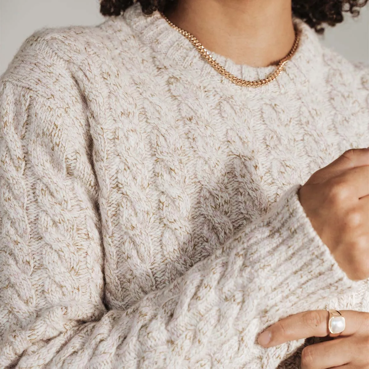 The Highlands Cable Knit Isle Melange sold by Poppy Barley product image thumbnail 3