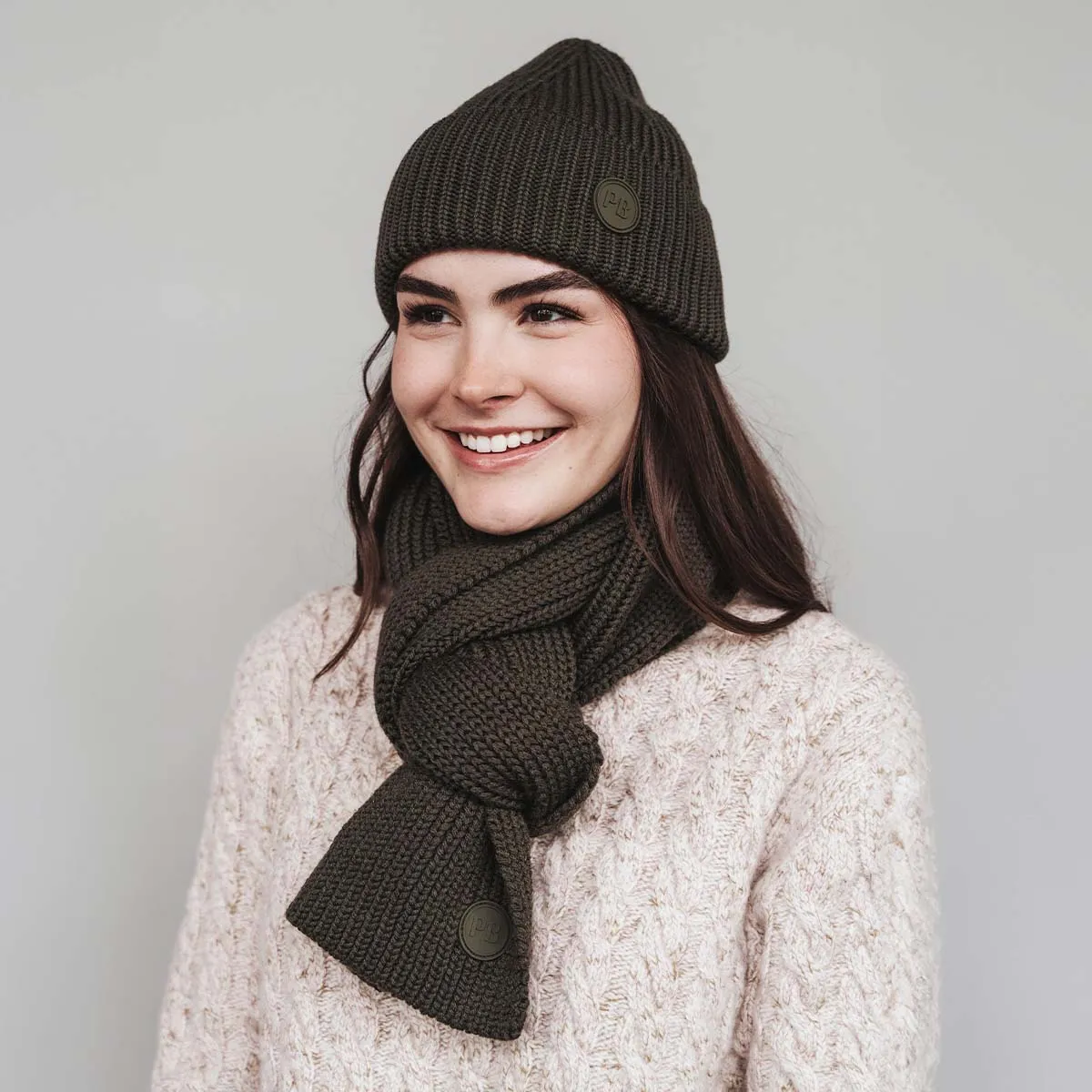 The Sauna Beanie and Scarf Forest Set sold by Poppy Barley product image thumbnail 2