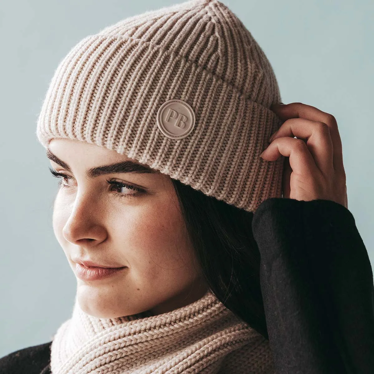 The Sauna Beanie and Scarf Birch Set sold by Poppy Barley product image thumbnail 4