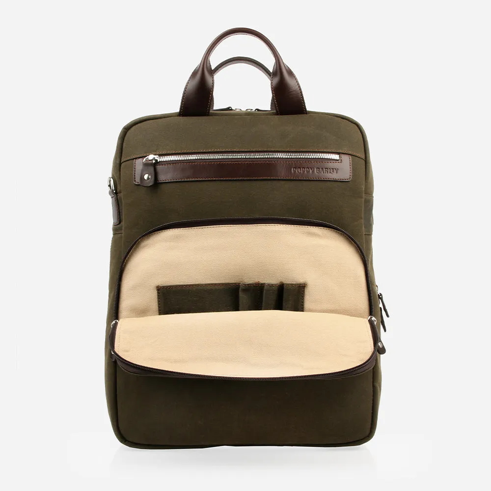 The Backpack Olive Canvas sold by Poppy Barley product image thumbnail 3