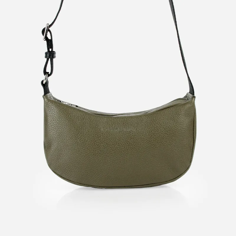 The Slouchy Crossbody Bag Olive sold by Poppy Barley