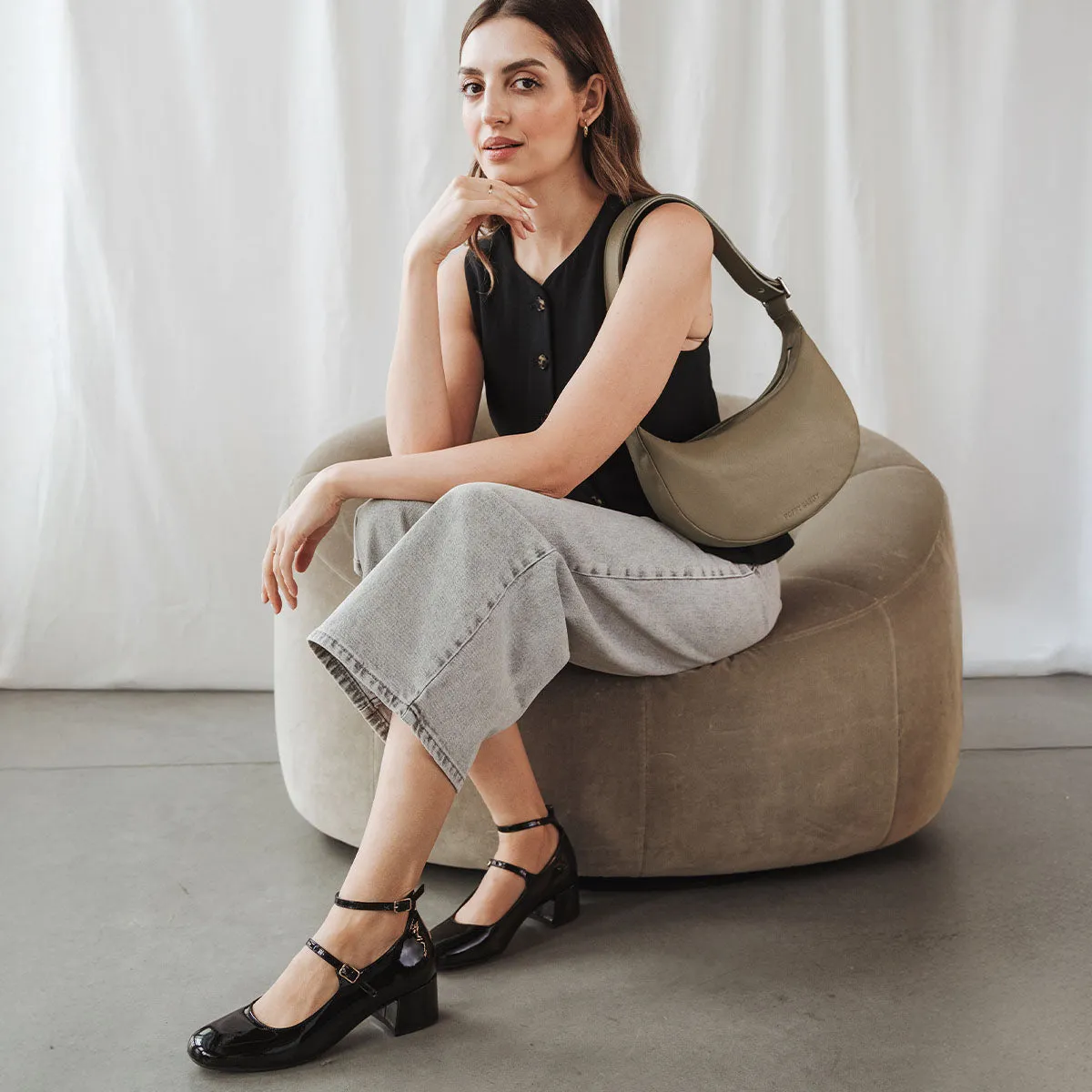 The Arc Crossbody Bag Truffle sold by Poppy Barley product image thumbnail 3