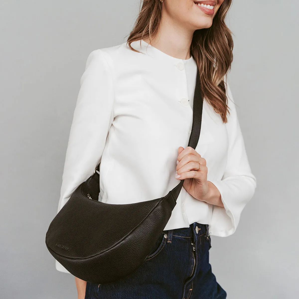 The Arc Crossbody Bag Black sold by Poppy Barley product image thumbnail 4