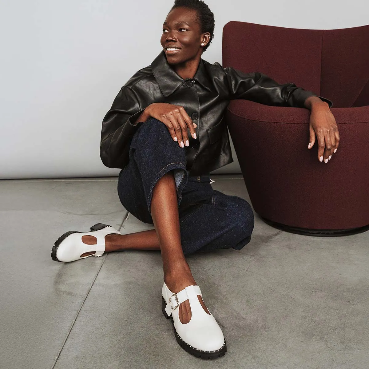 The Academy Mary Jane White Crinkle Patent sold by Poppy Barley product image thumbnail 2