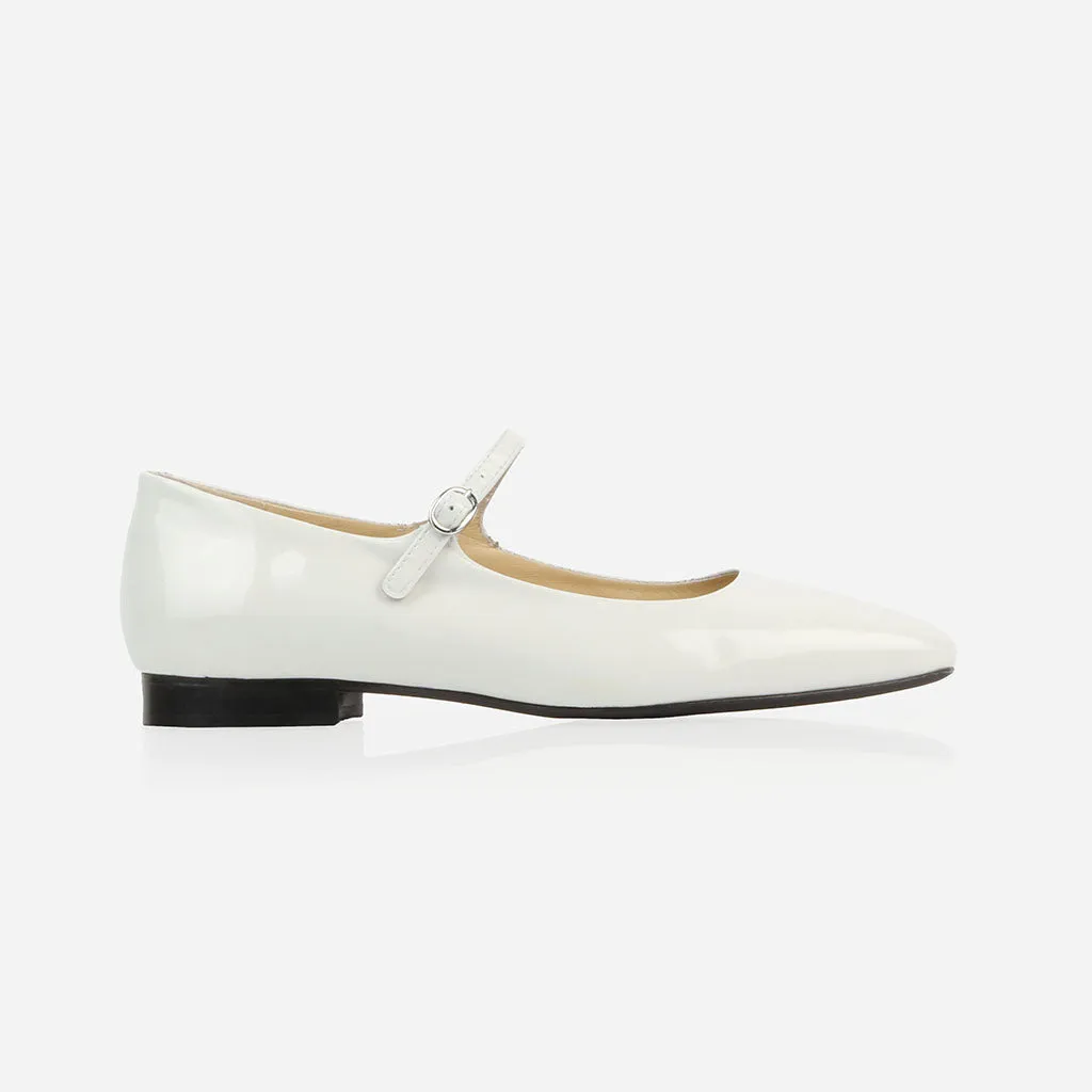 The Studio Mary Jane White Patent sold by Poppy Barley