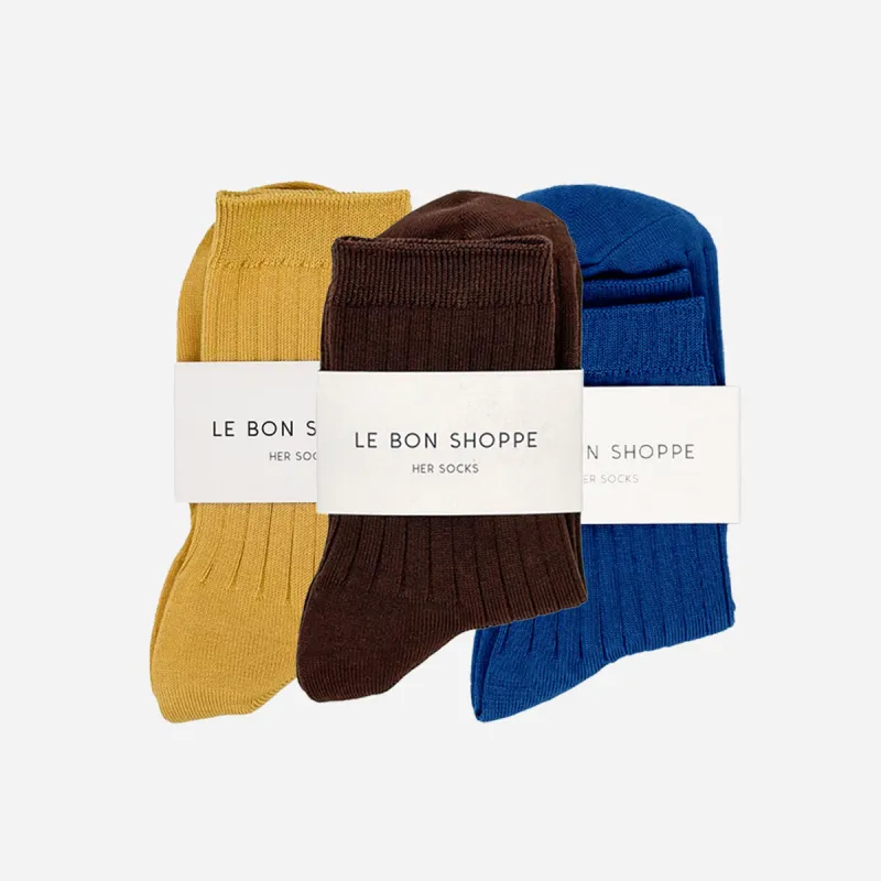 Le Bon Shoppe Her Socks Tri-Colour Kit sold by Poppy Barley