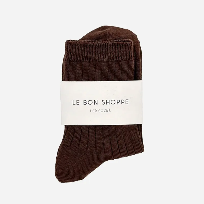 Le Bon Shoppe Her Socks Coffee sold by Poppy Barley
