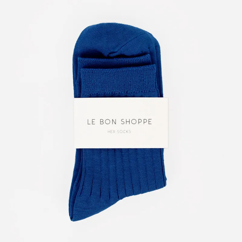 Le Bon Shoppe Her Socks Cobalt sold by Poppy Barley