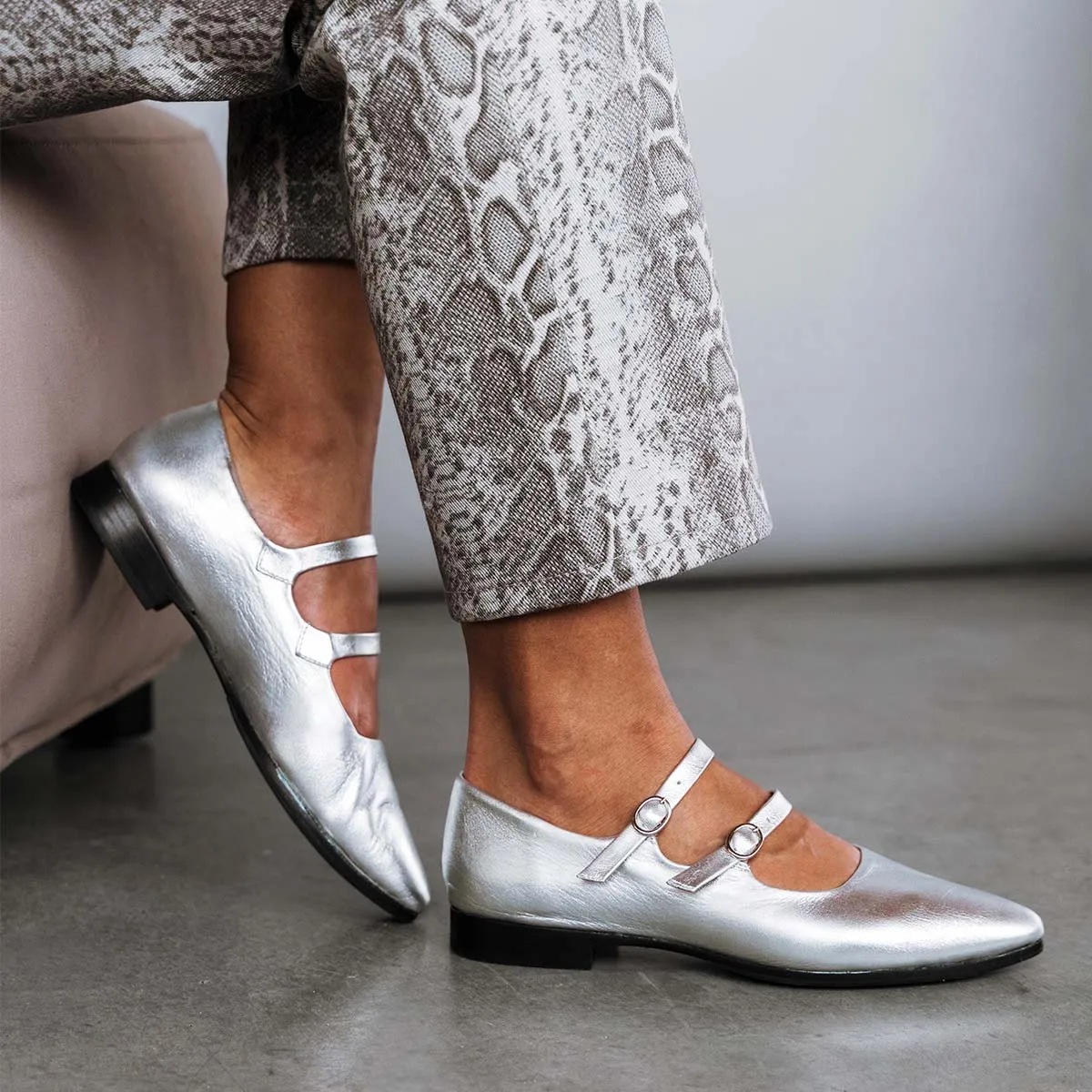 The Editorial Mary Jane Silver sold by Poppy Barley product image thumbnail 5