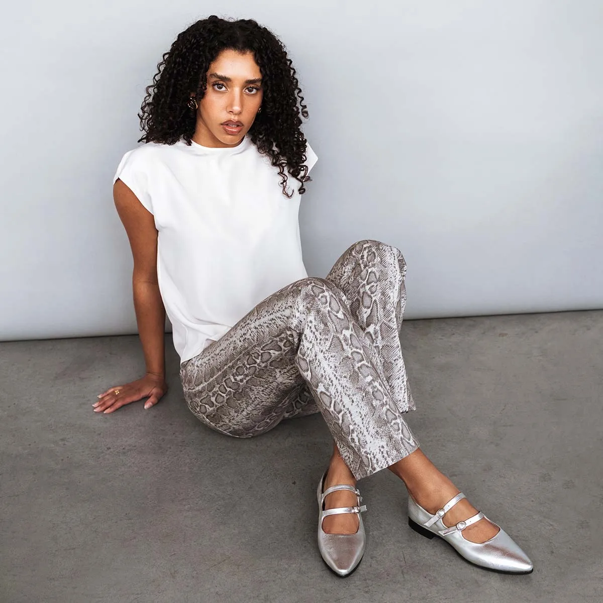 The Editorial Mary Jane Silver sold by Poppy Barley product image thumbnail 2