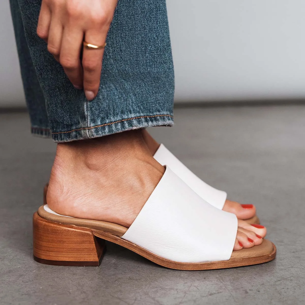 The Spritz Heeled Sandal Panna Cotta sold by Poppy Barley product image thumbnail 4