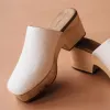 The West Coast Clog White sold by Poppy Barley