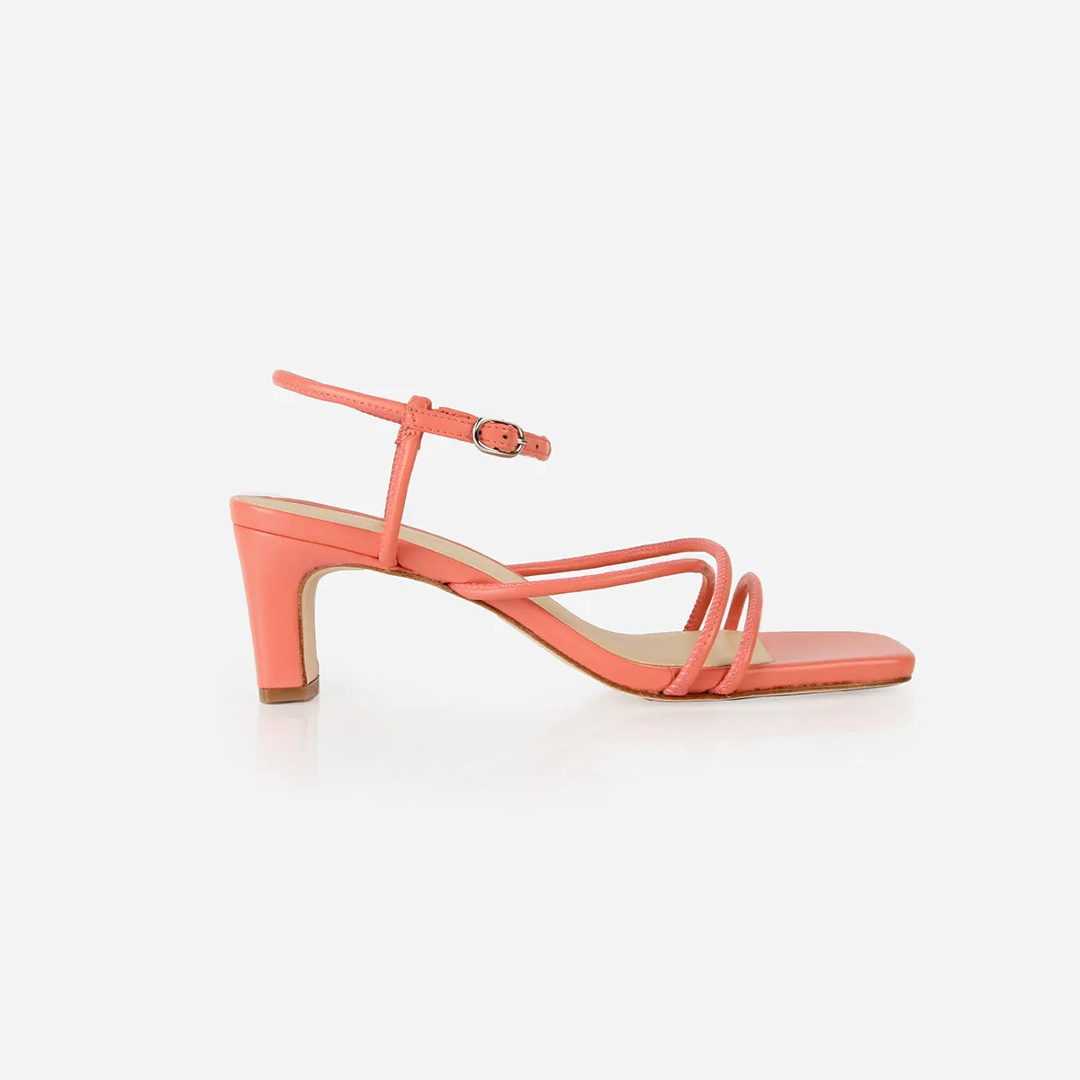 The Harley Heeled Sandal Cantaloupe sold by Poppy Barley