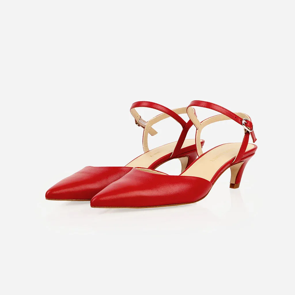 The Claire Kitten Heel Racing Red sold by Poppy Barley product image thumbnail 4