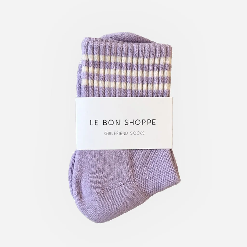 Le Bon Shoppe Girlfriend Socks Iris with Cream sold by Poppy Barley