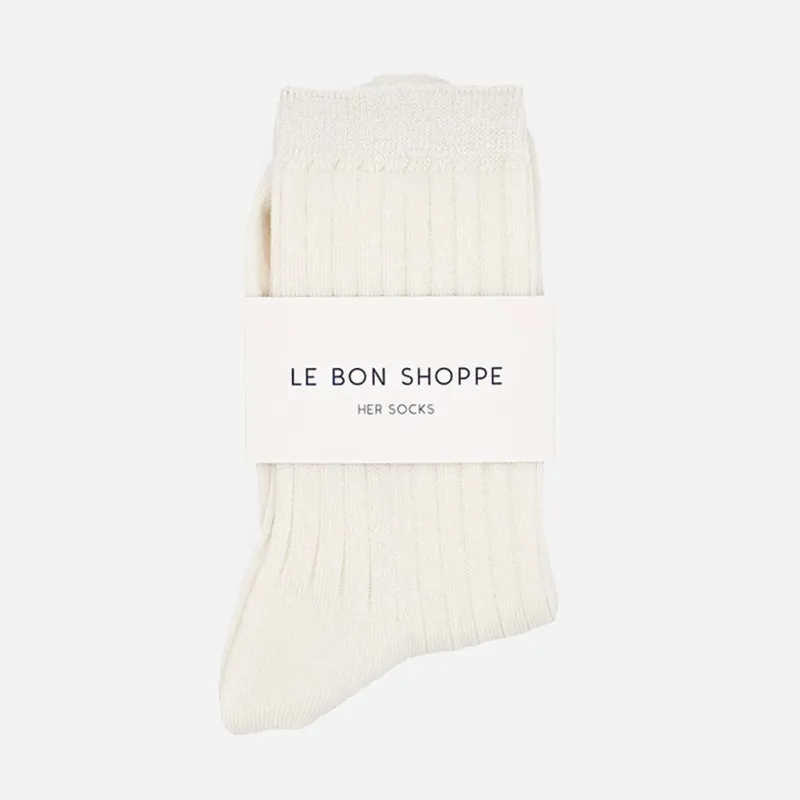 Le Bon Shoppe Her Socks Classic White sold by Poppy Barley