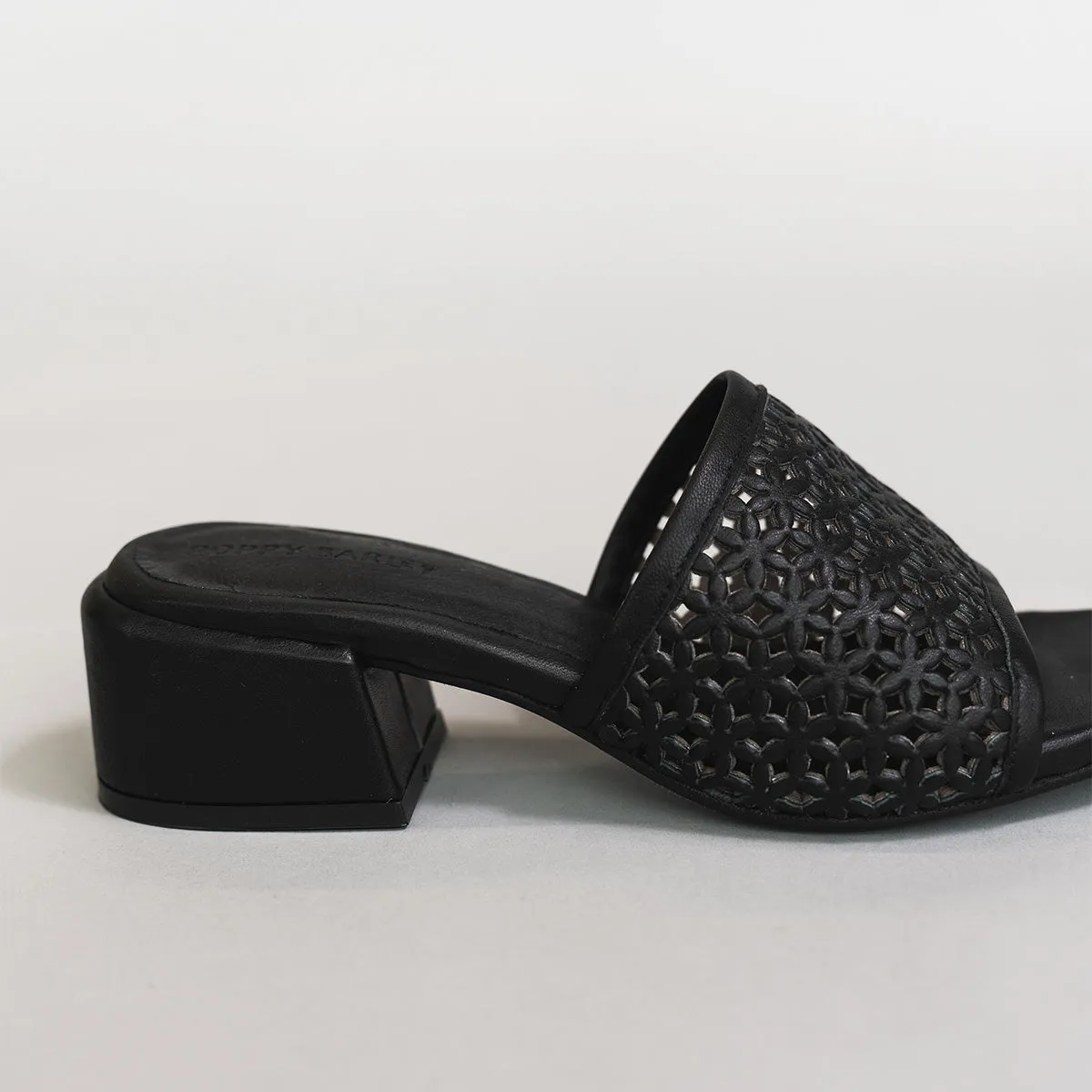 The Paloma Heeled Sandal Perforated Black sold by Poppy Barley product image thumbnail 4