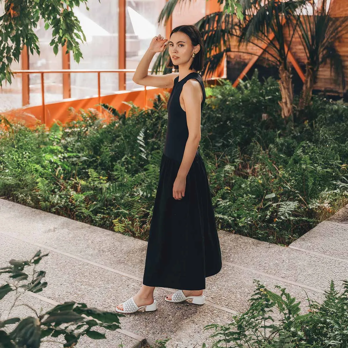 The Paloma Heeled Sandal Perforated Panna Cotta sold by Poppy Barley product image thumbnail 5