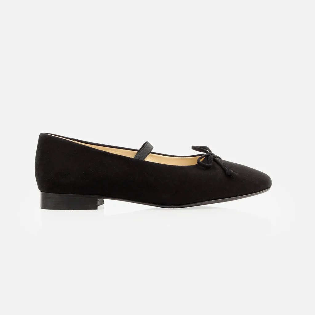 The Tendu Ballet Flat Black sold by Poppy Barley