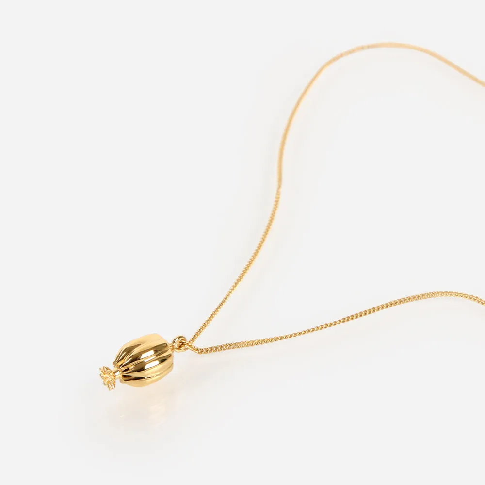 The Poppy Pod Necklace Gold sold by Poppy Barley