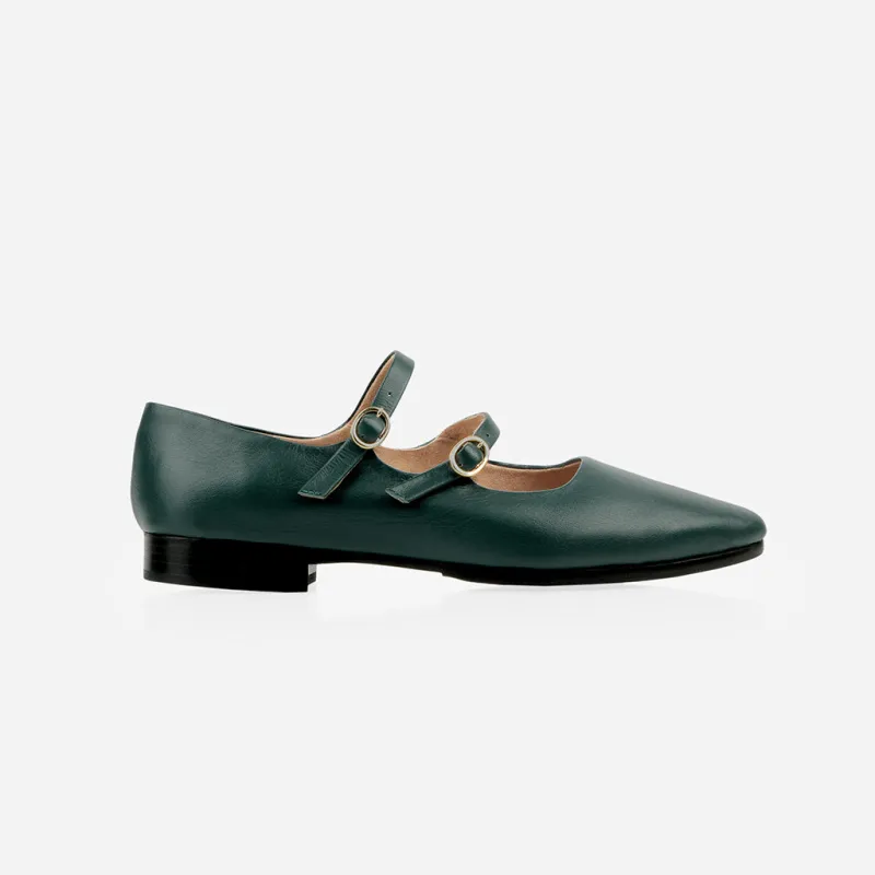 The Editorial Mary Jane Deep Forest sold by Poppy Barley