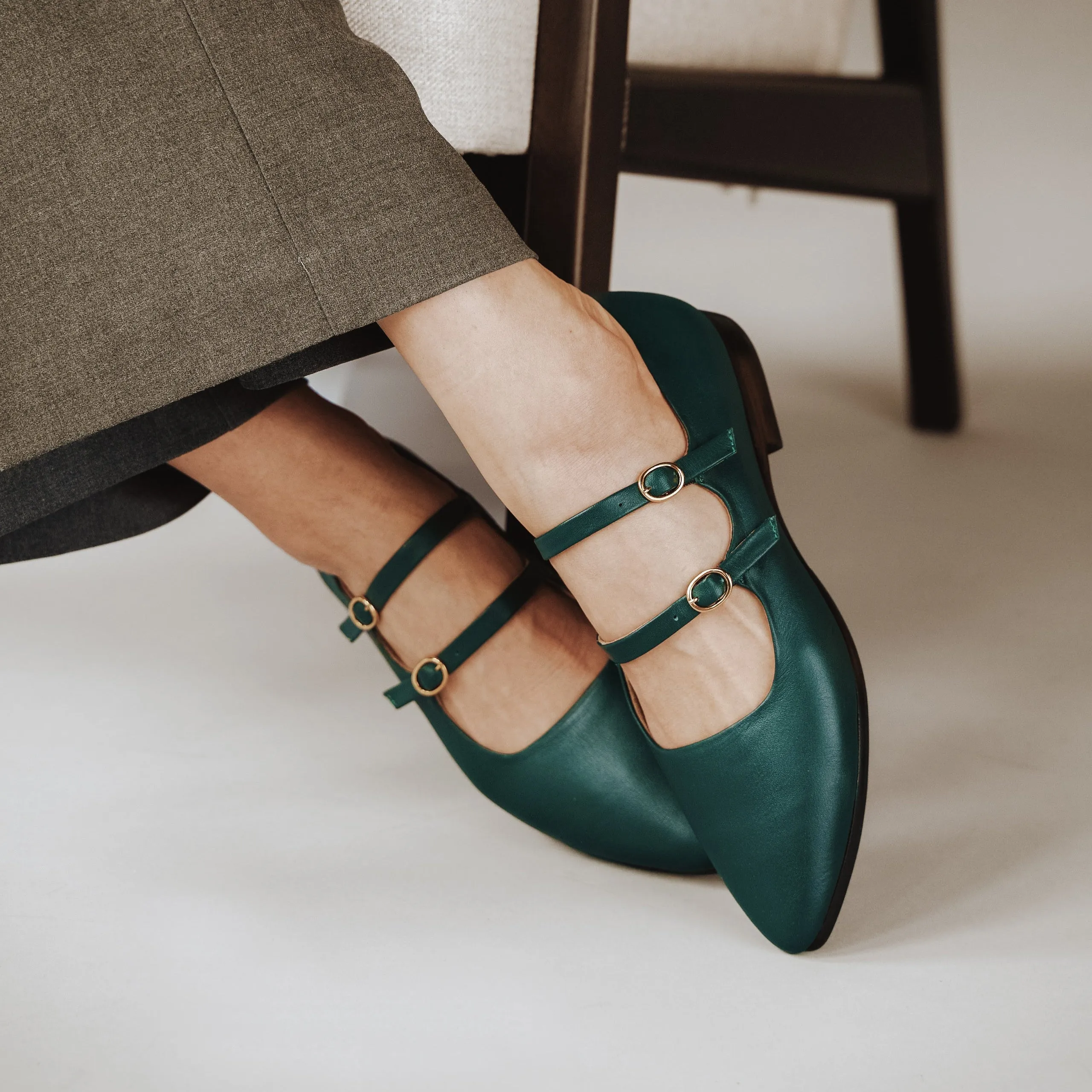 The Editorial Mary Jane Deep Forest sold by Poppy Barley product image thumbnail 4