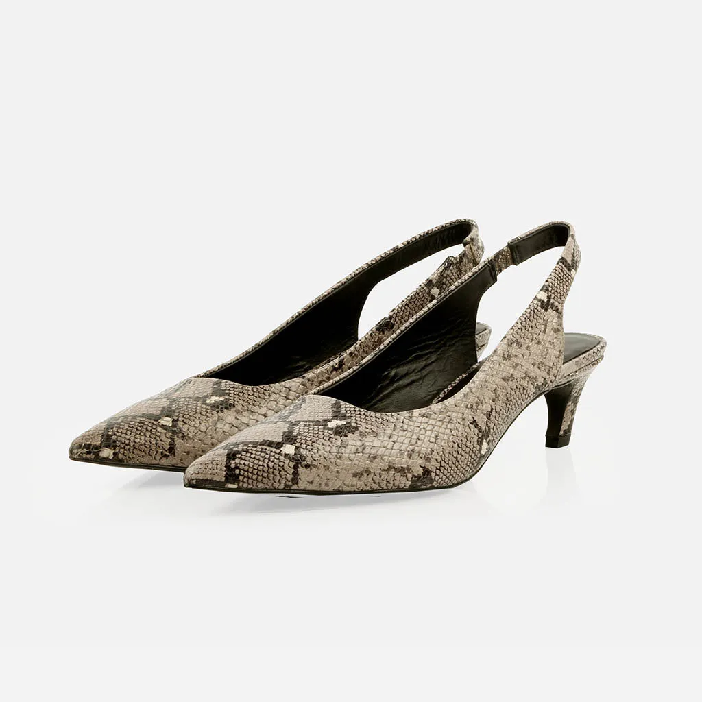 The Claire Slingback Taupe Snake sold by Poppy Barley product image thumbnail 3