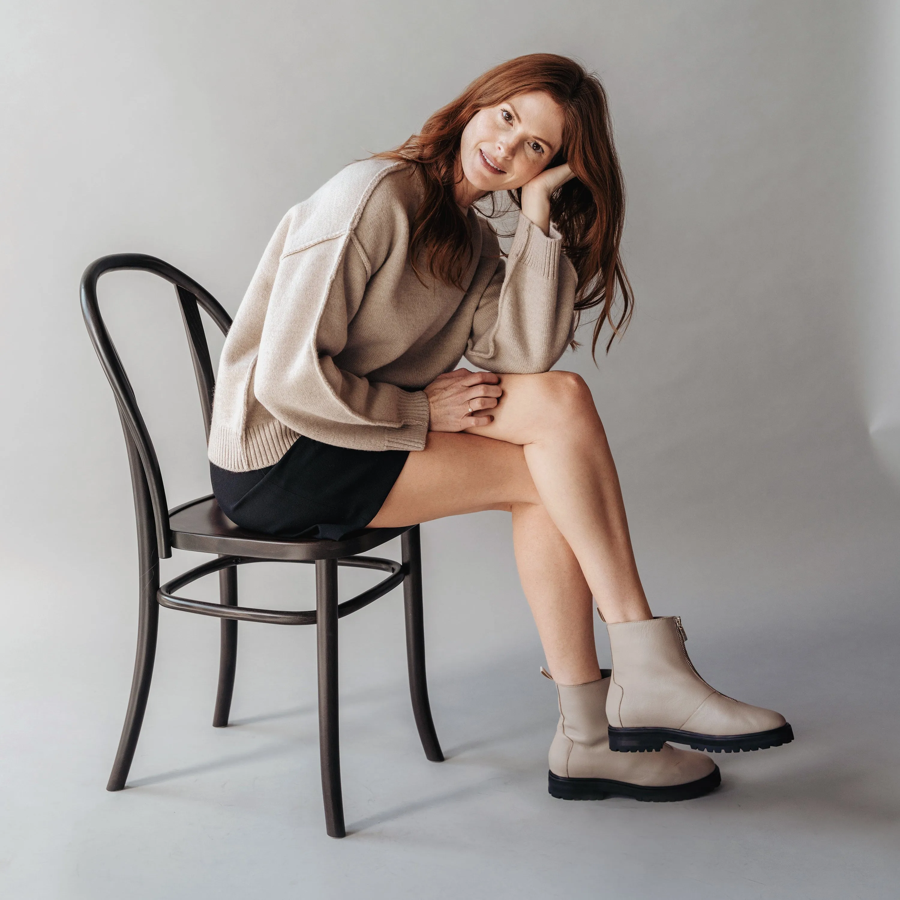 The Montreal Zip Boot Stone sold by Poppy Barley product image thumbnail 3