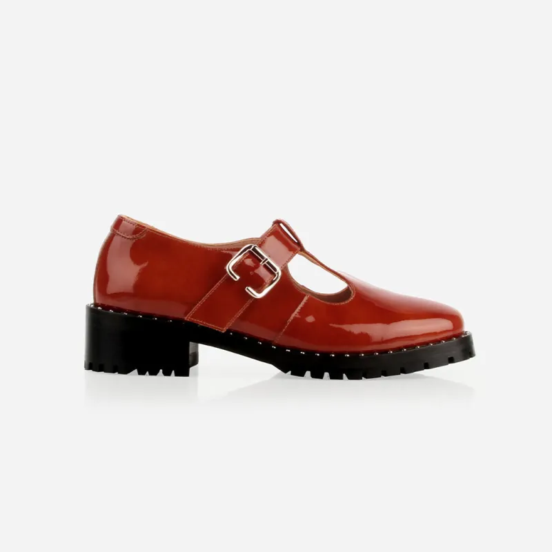 The Academy Mary Jane Riding Brown sold by Poppy Barley