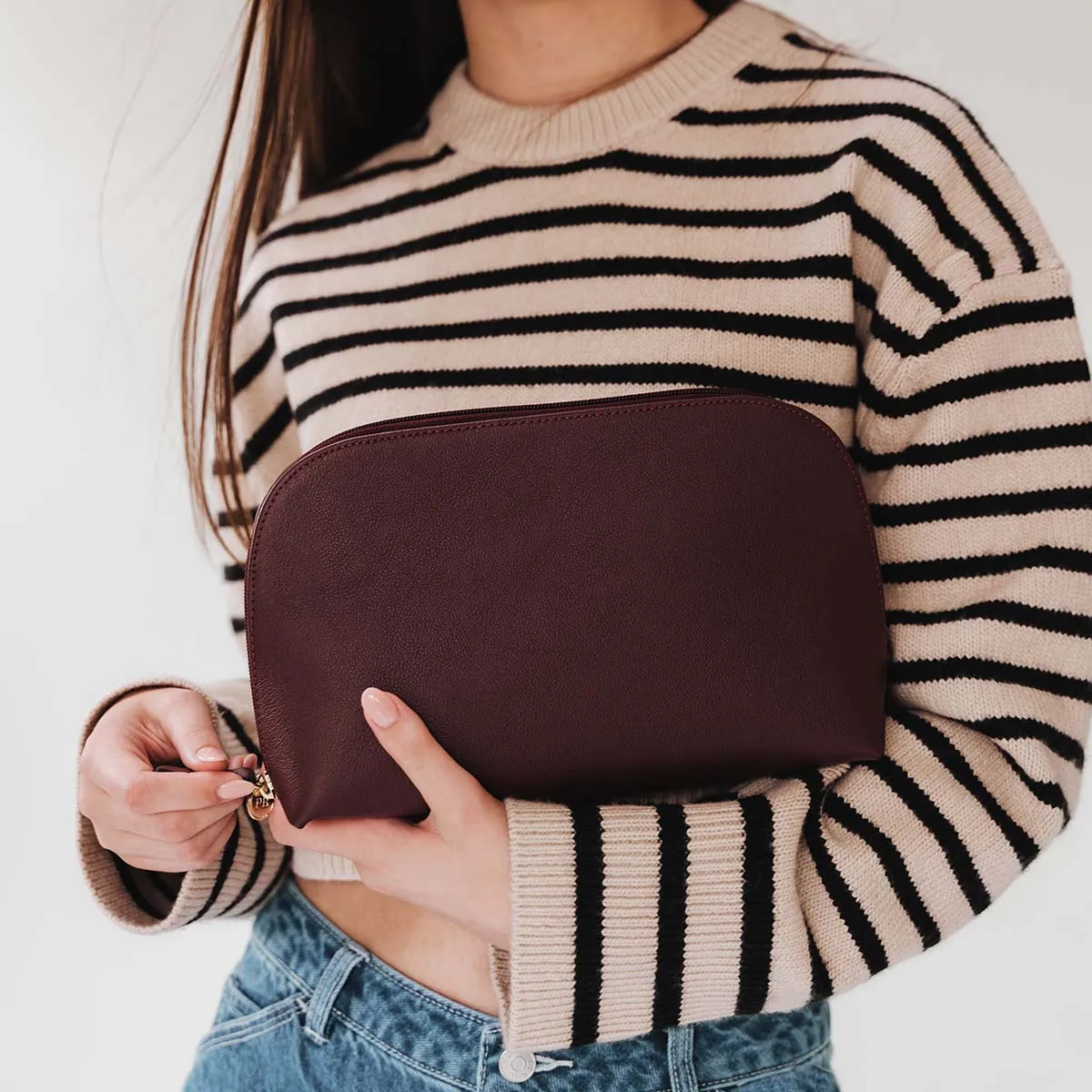 The Universal Pouch Set Aubergine & Biscotti sold by Poppy Barley product image thumbnail 2