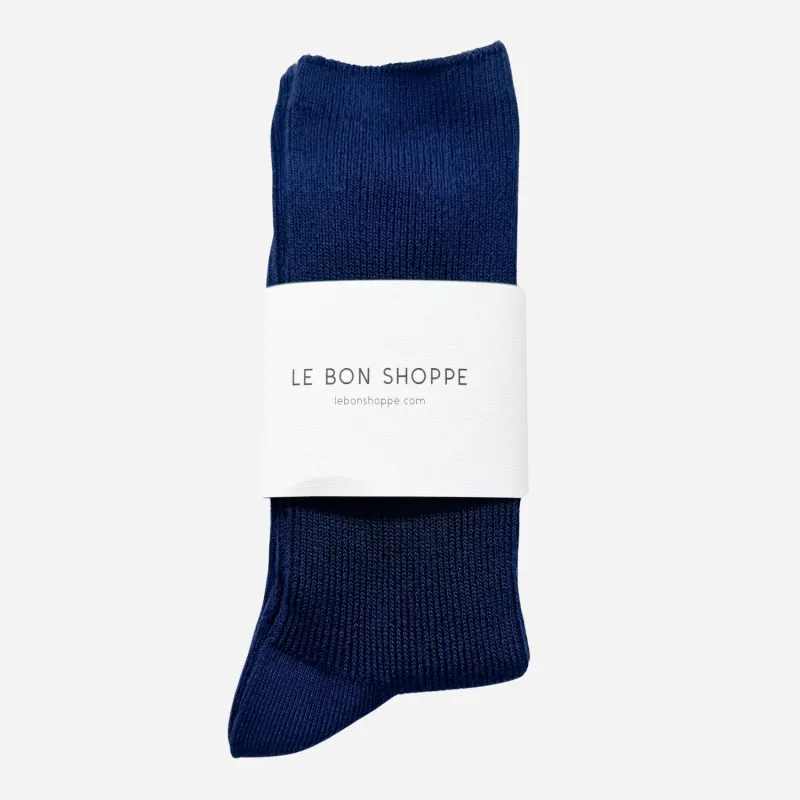 Le Bon Shoppe Trouser Socks Navy sold by Poppy Barley