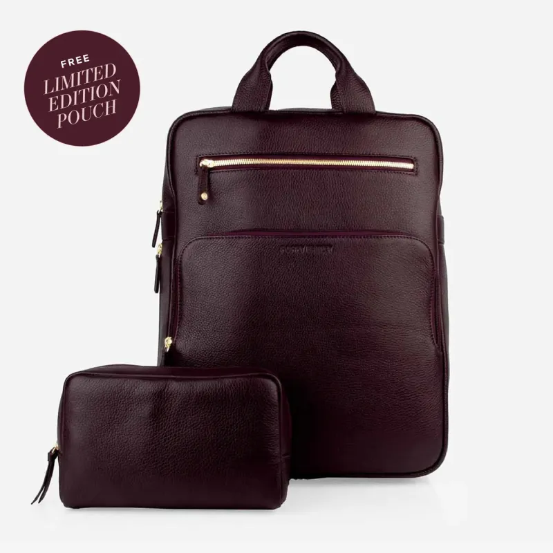 The Refined Backpack Plum sold by Poppy Barley