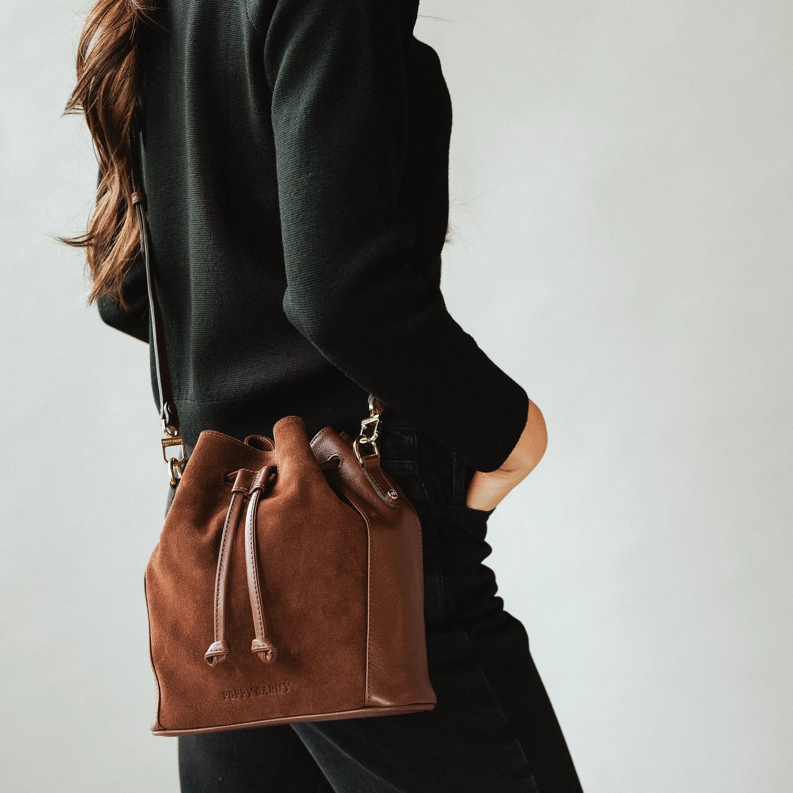 The Bondi Bucket Bag French Press Suede sold by Poppy Barley product image thumbnail 2
