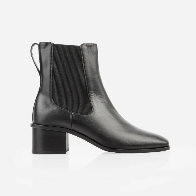 The Quinn Chelsea Boot Black made by Poppy Barley