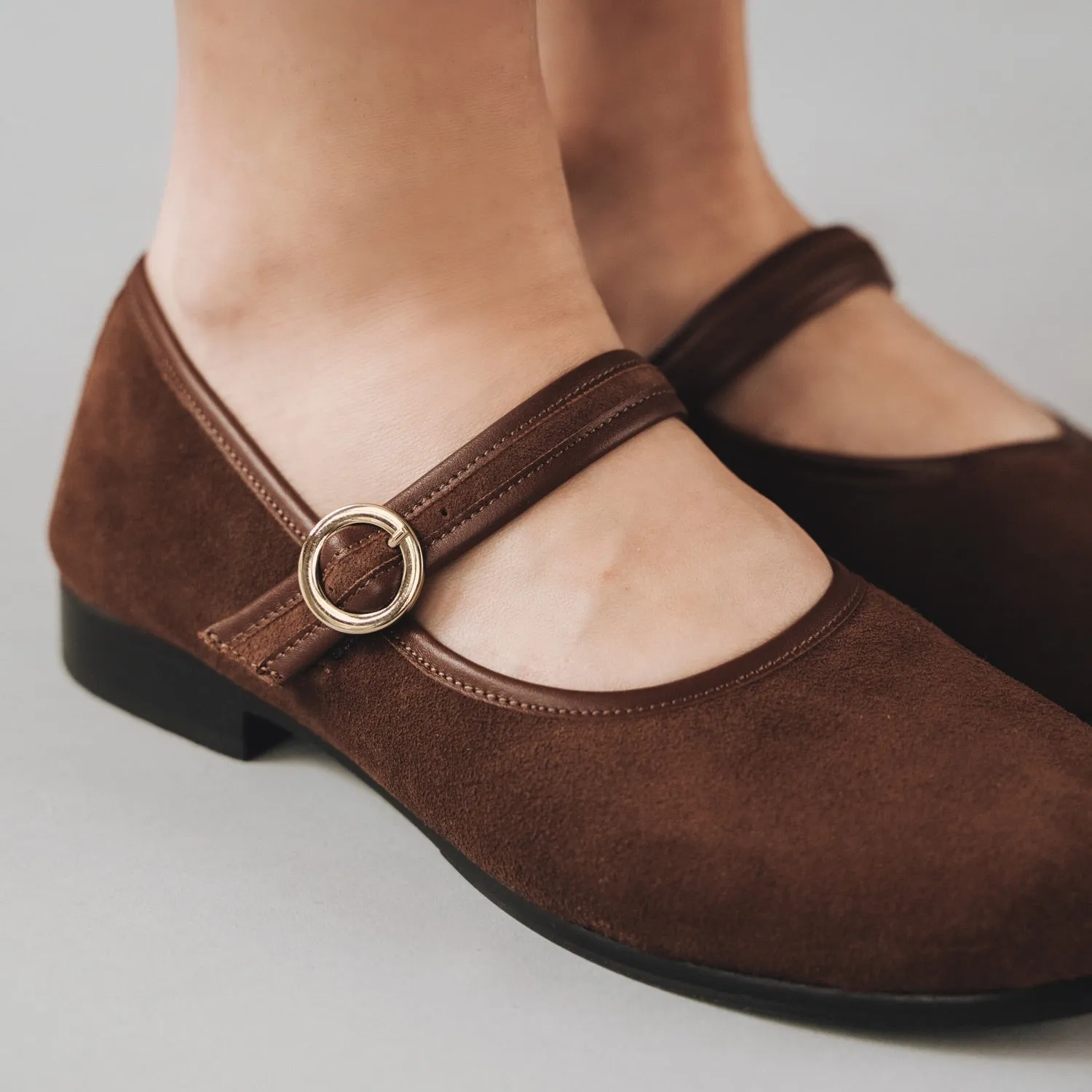 The Modern-Day Mary Jane French Press Suede sold by Poppy Barley product image thumbnail 2