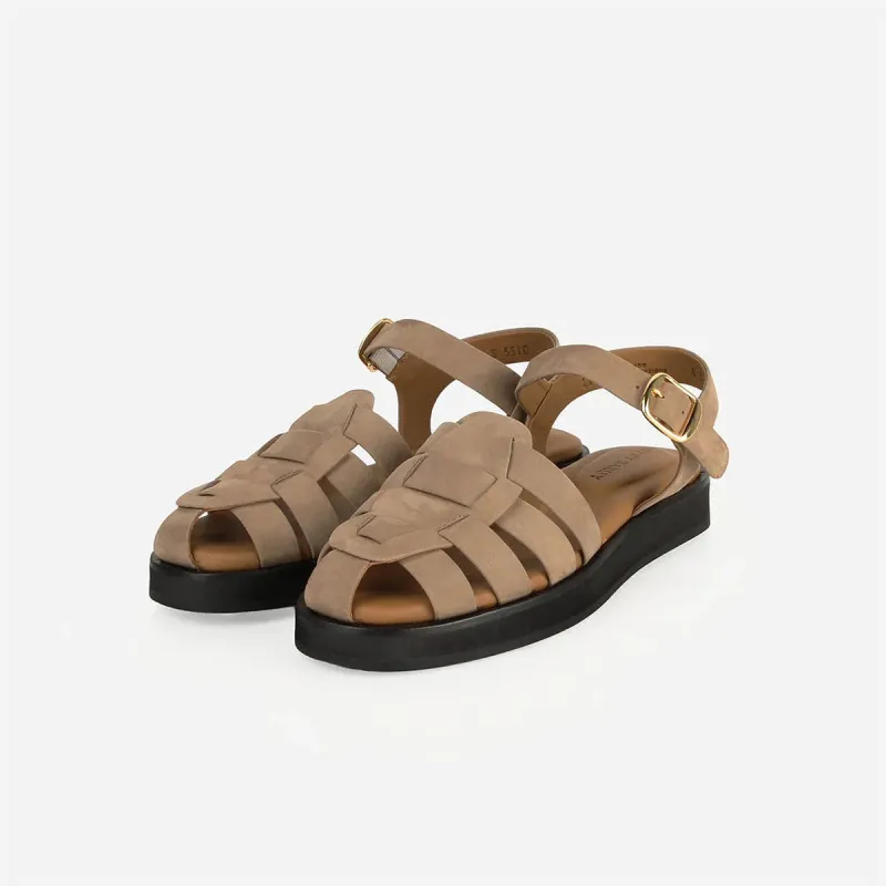The Beachcomber Sandal Clay Nubuck made by Poppy Barley