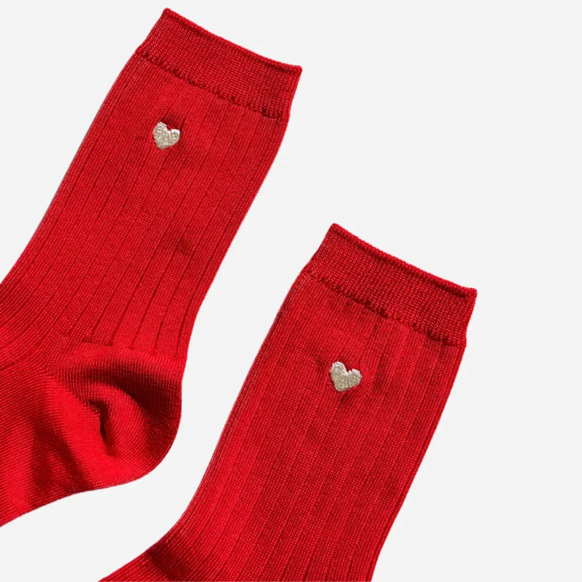 Le Bon Shoppe Her Embroidered Socks Red and Heart sold by Poppy Barley product image thumbnail 3