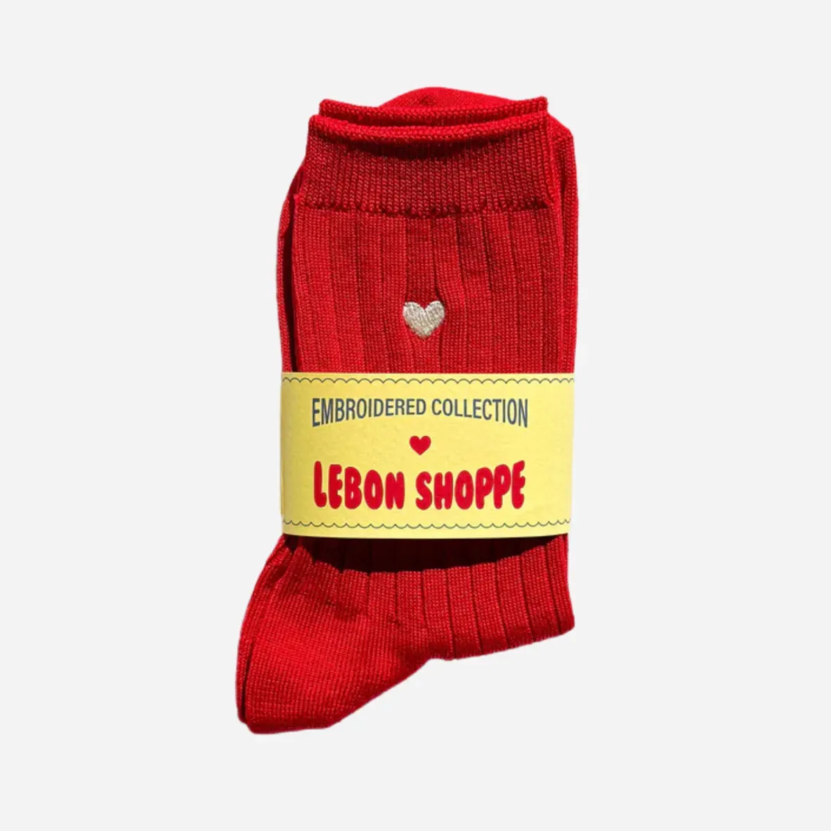 Le Bon Shoppe Her Embroidered Socks Red and Heart sold by Poppy Barley product image thumbnail 2