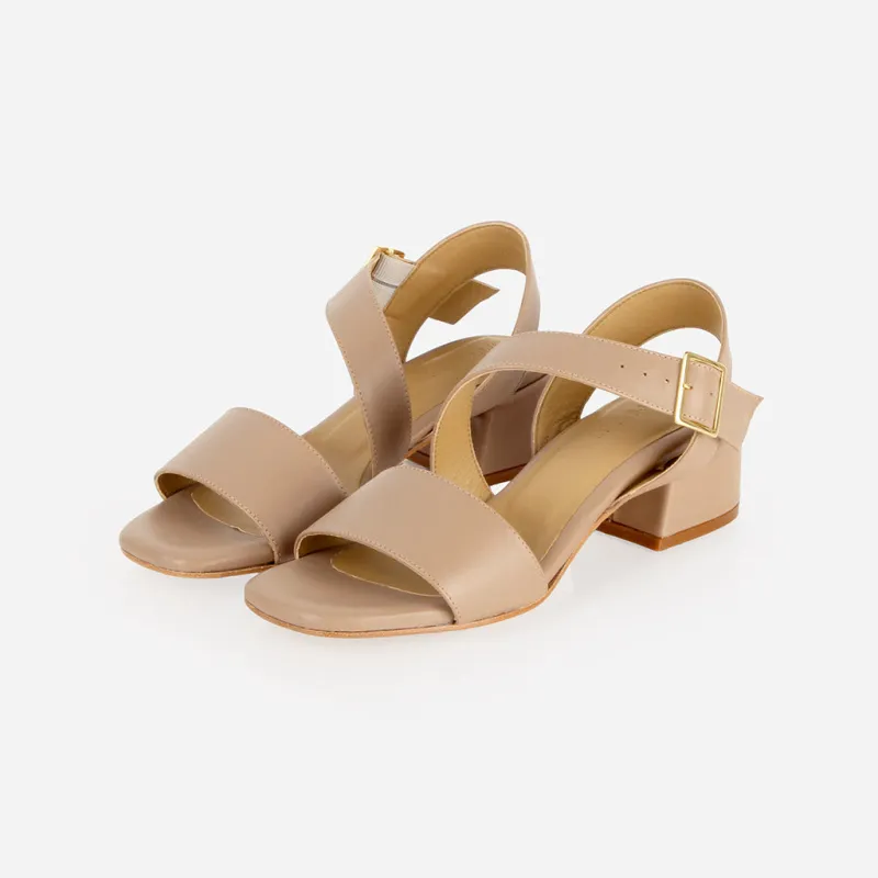 The Soirée Heeled Sandal Biscotti sold by Poppy Barley