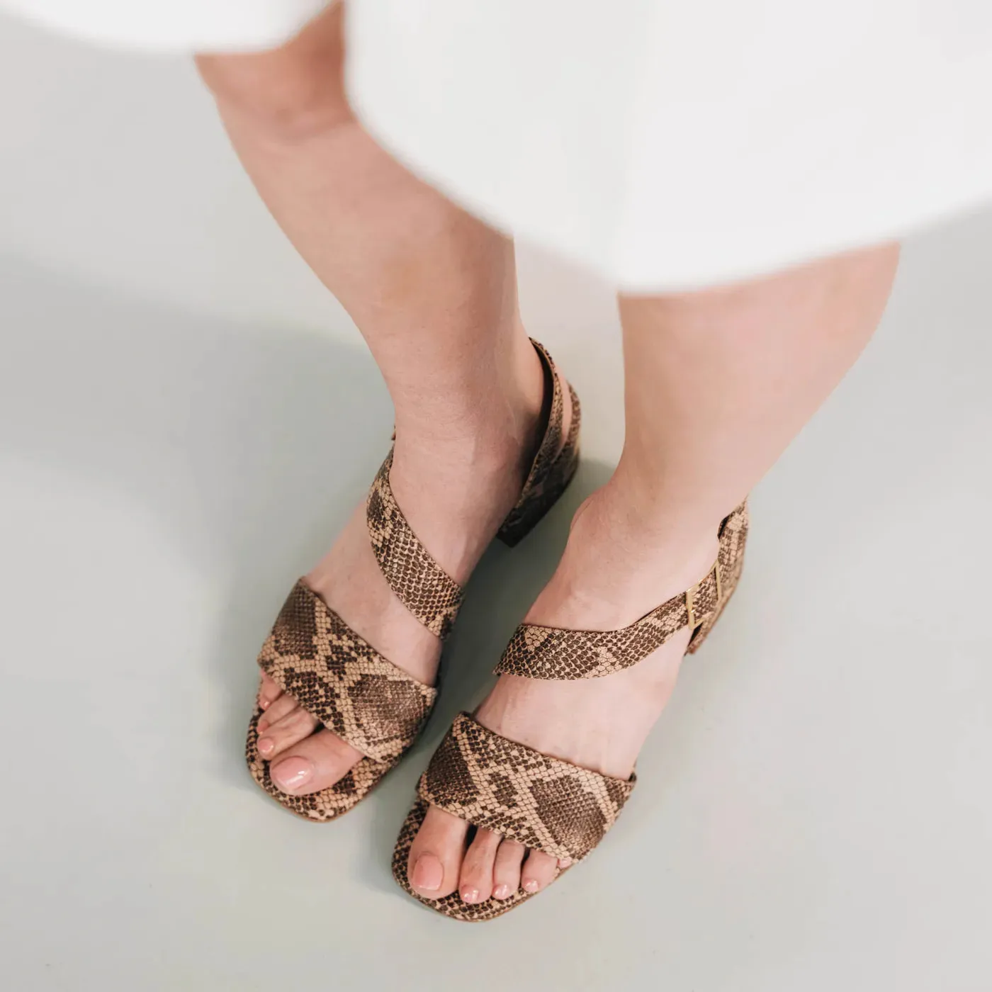 The Soirée Heeled Sandal Desert Snake sold by Poppy Barley product image thumbnail 2