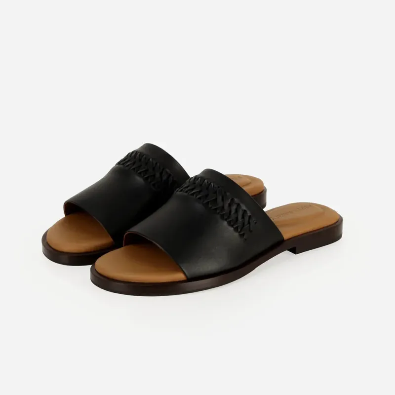 The Bohème Slide Black made by Poppy Barley